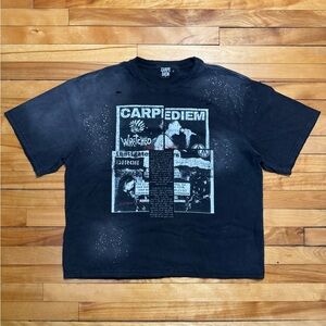 Size XL - Distressed Carpe Diem Graphic T-Shirt